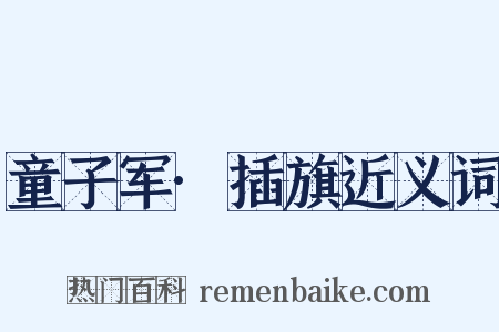 童子军·插旗近义词是什么意思的图片